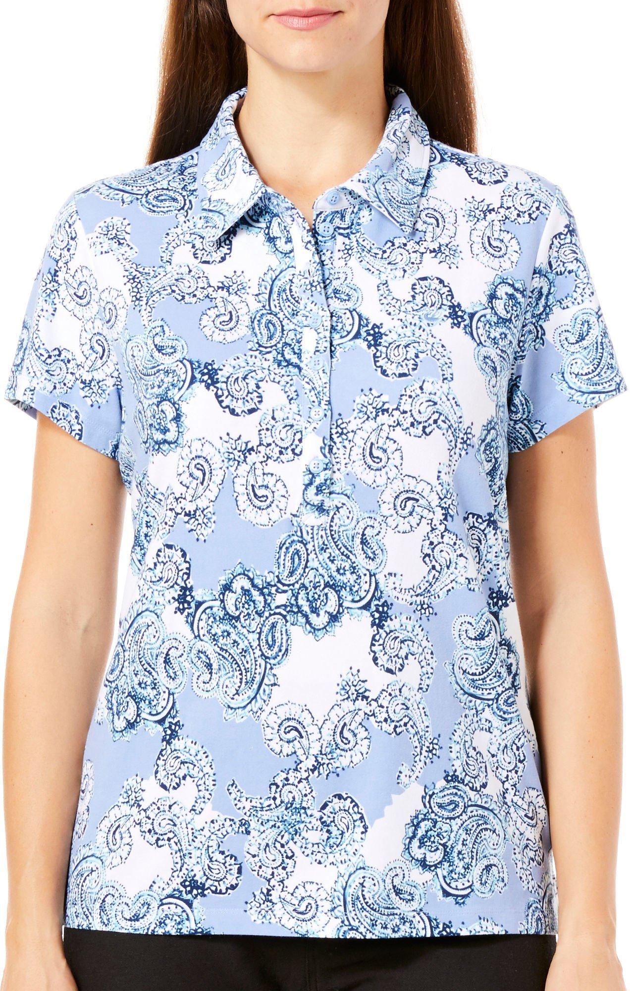 paisley print polo