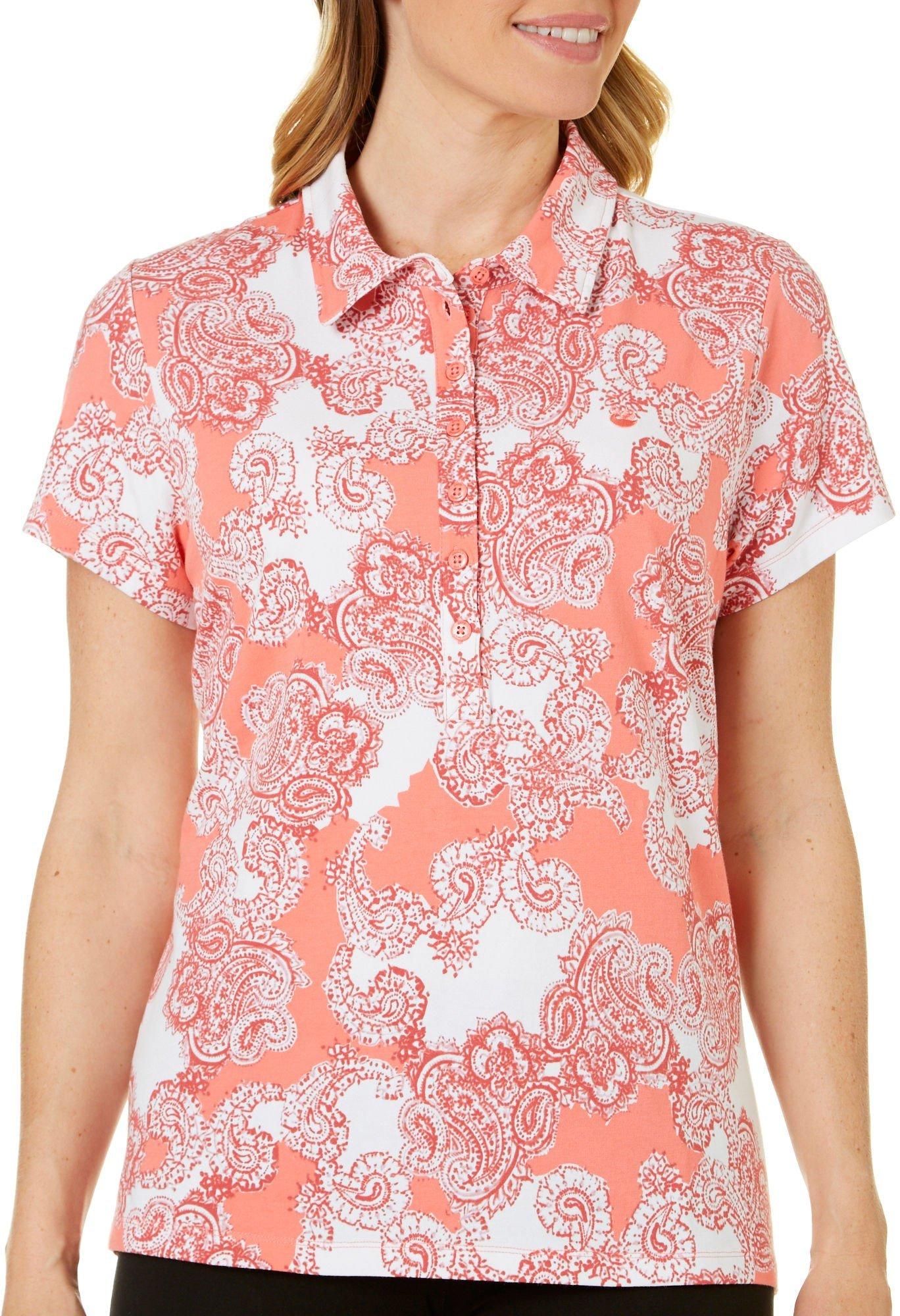 paisley print polo